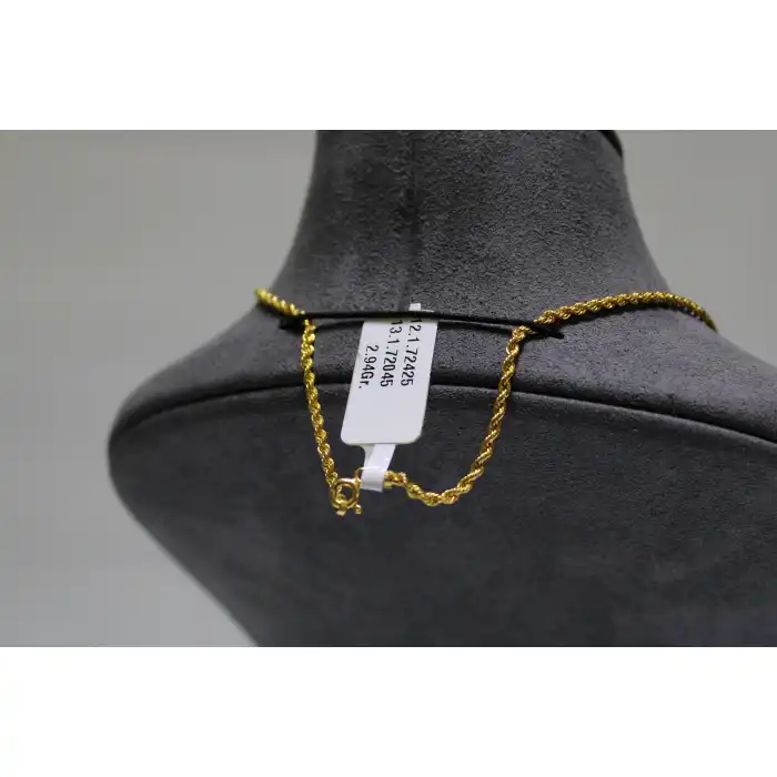 14 Ayar Altın Halat Modeli Zincir Kolye 2.94 GR