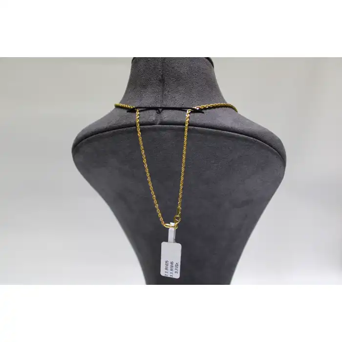 14 Ayar Altın Halat Modeli Zincir Kolye 3.27 GR