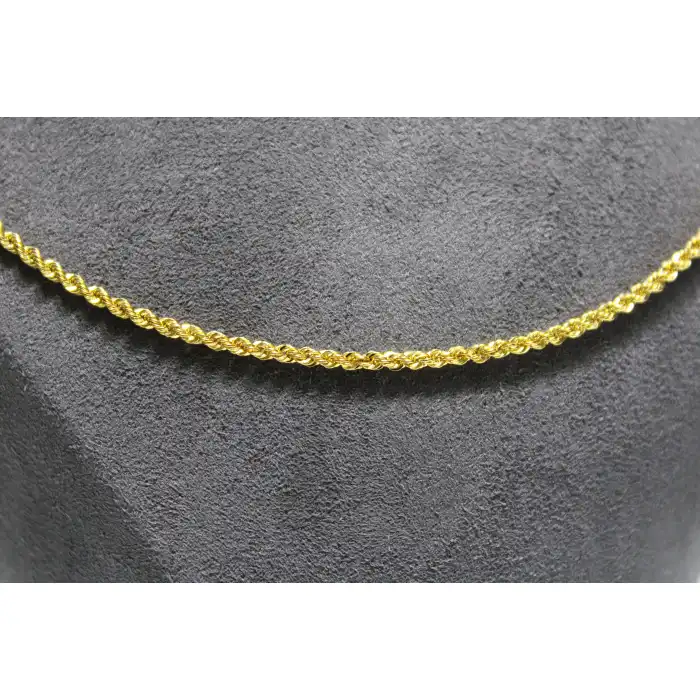 14 Ayar Altın Halat Modeli Zincir Kolye 3.31 GR