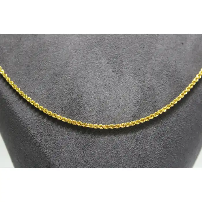 14 Ayar Altın Halat Modeli Zincir Kolye 3.43 GR 65CM