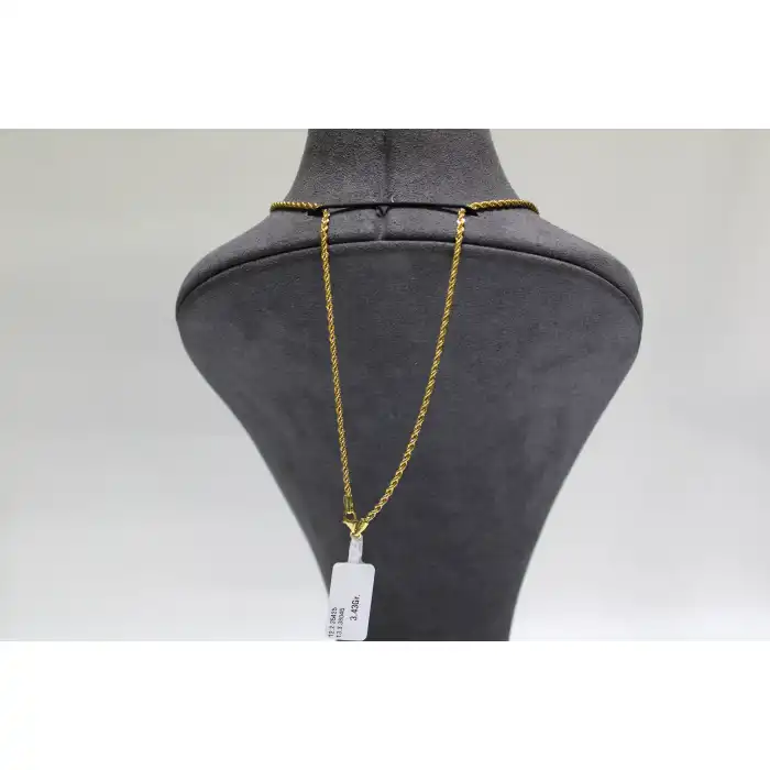 14 Ayar Altın Halat Modeli Zincir Kolye 3.43 GR 65CM