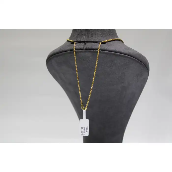 14 Ayar Altın Halat Modeli Zincir Kolye 3.49 GR 65CM