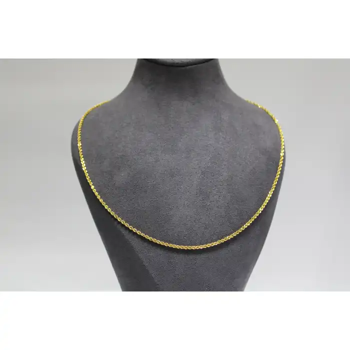 14 Ayar Altın Halat Modeli Zincir Kolye 3.51 GR 65 CM