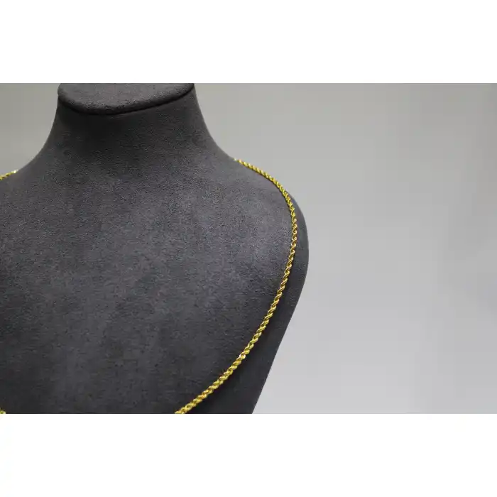 14 Ayar Altın Halat Modeli Zincir Kolye 3.51 GR 65 CM