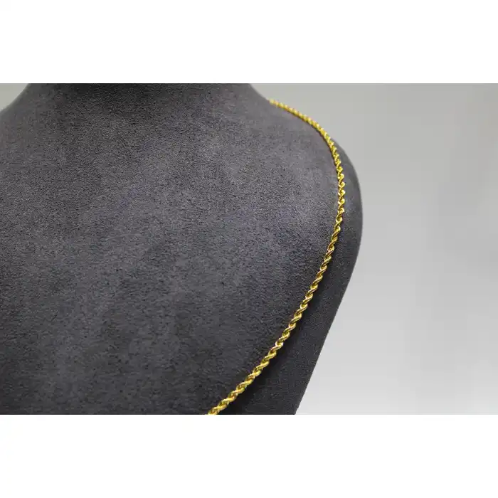 14 Ayar Altın Halat Modeli Zincir Kolye 3.55 GR 70 CM