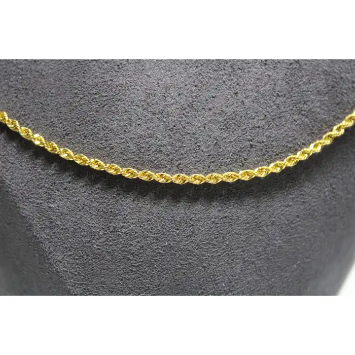 14 Ayar Altın Halat Modeli Zincir Kolye 3.55 GR 70 CM