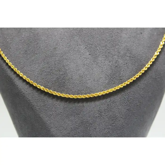 14 Ayar Altın Halat Modeli Zincir Kolye 3.56 GR 55 CM