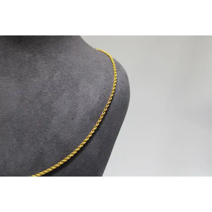 14 Ayar Altın Halat Modeli Zincir Kolye 3.56 GR 55 CM