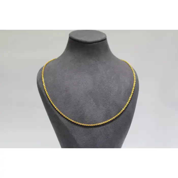 14 Ayar Altın Halat Modeli Zincir Kolye 3.56 GR 55 CM