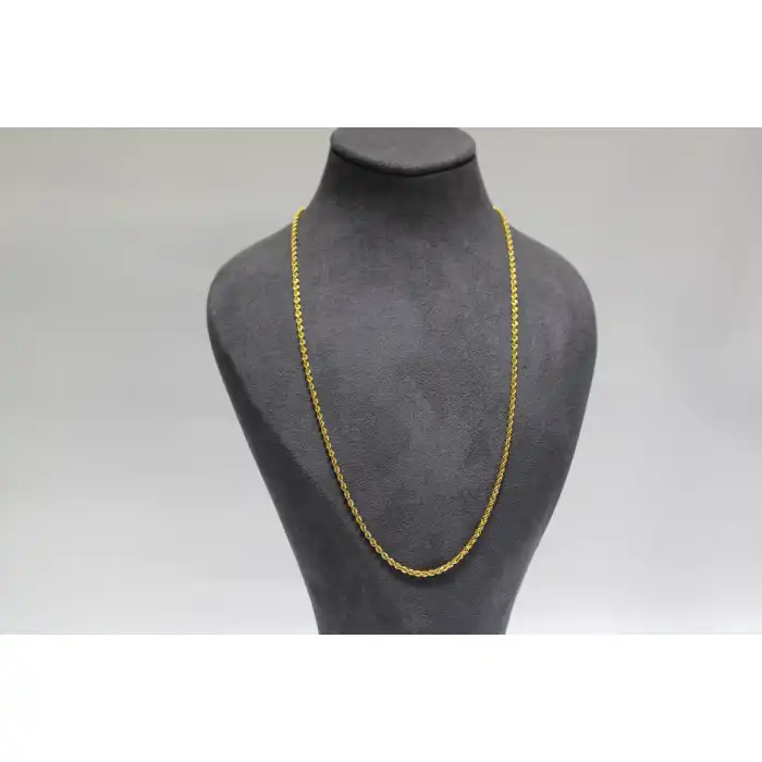 14 Ayar Altın Halat Modeli Zincir Kolye 3.60 GR 60 cm