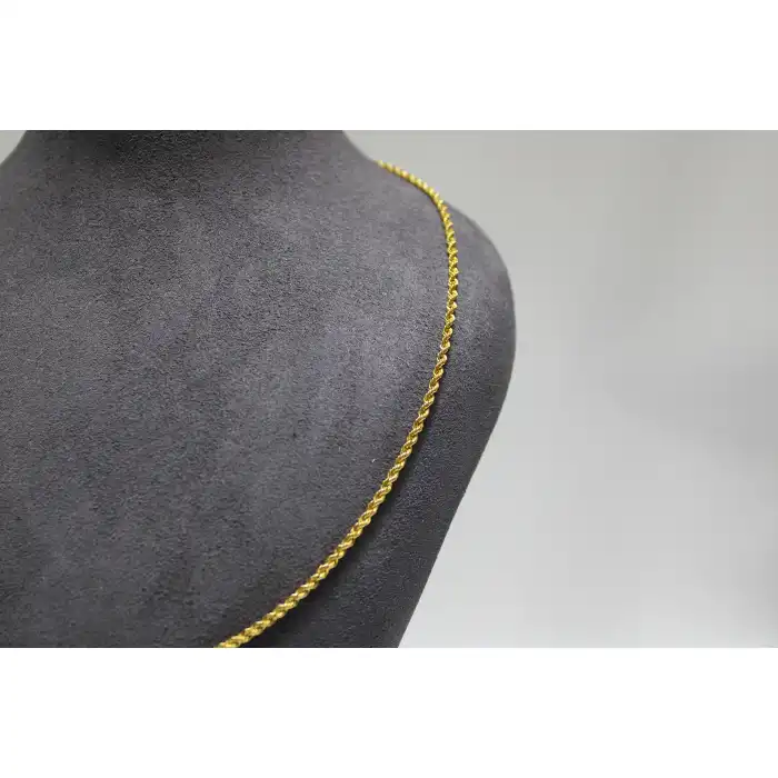 14 Ayar Altın Halat Modeli Zincir Kolye 3.60 GR 60 cm