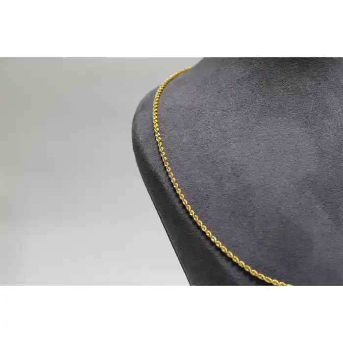 14 Ayar Altın Halat Modeli Zincir Kolye 3.60 GR 60 cm