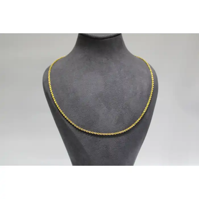 14 Ayar Altın Halat Modeli Zincir Kolye 3.60 GR 60 cm