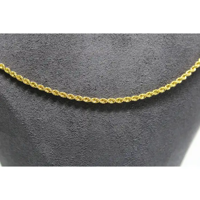 14 Ayar Altın Halat Modeli Zincir Kolye 3.69 GR 70 CM