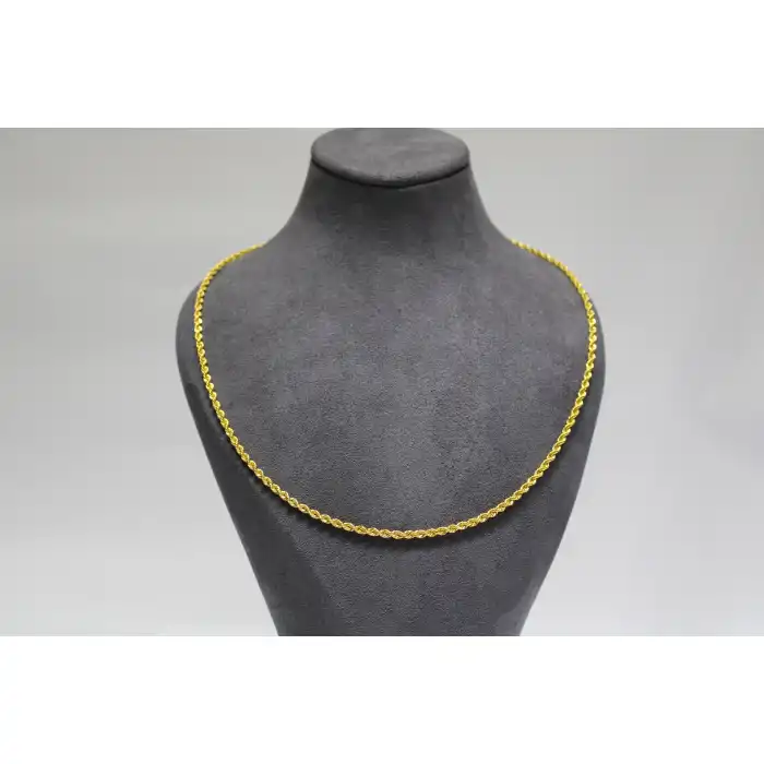 14 Ayar Altın Halat Modeli Zincir Kolye 3.90 GR 50 CM