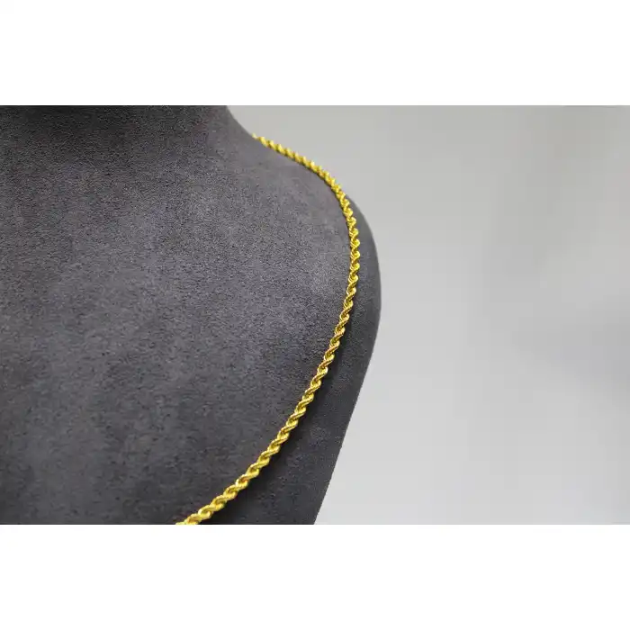 14 Ayar Altın Halat Modeli Zincir Kolye 3.90 GR 50 CM