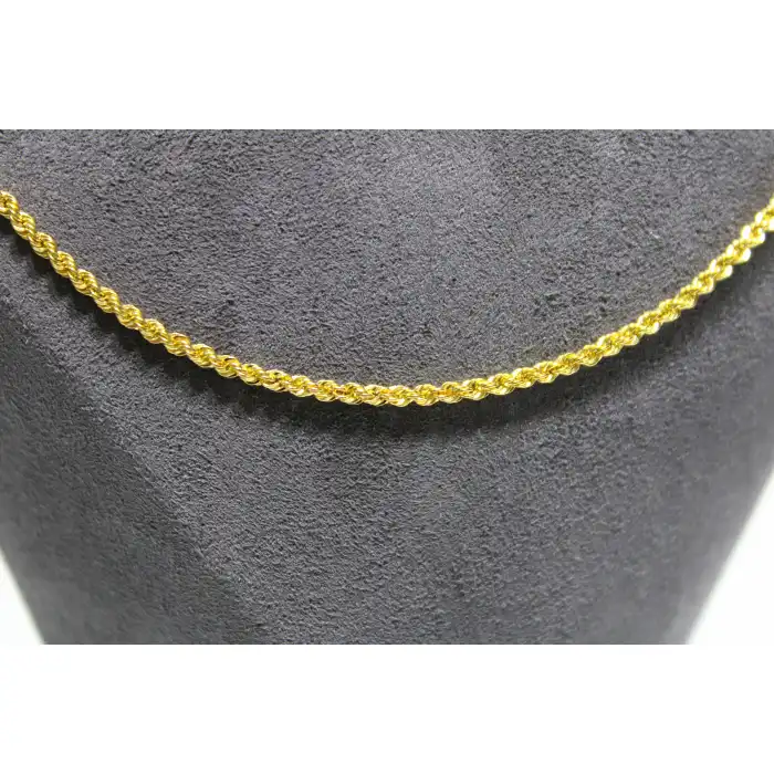 14 Ayar Altın Halat Modeli Zincir Kolye 3.90 GR 65 CM