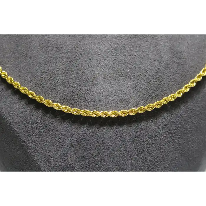 14 Ayar Altın Halat Modeli Zincir Kolye 3.94 GR 45 CM