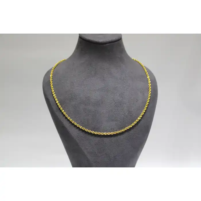 14 Ayar Altın Halat Modeli Zincir Kolye 3.94 GR 45 CM