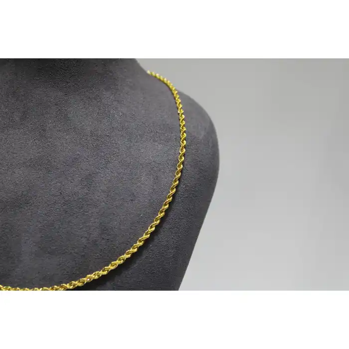 14 Ayar Altın Halat Modeli Zincir Kolye 3.94 GR 45 CM