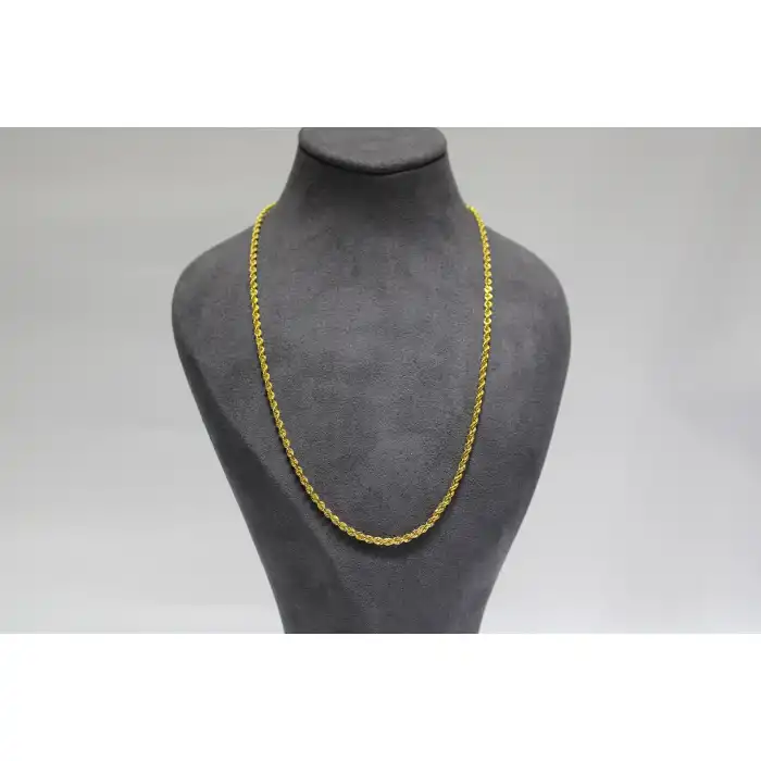 14 Ayar Altın Halat Modeli Zincir Kolye 3.94 GR 45 CM