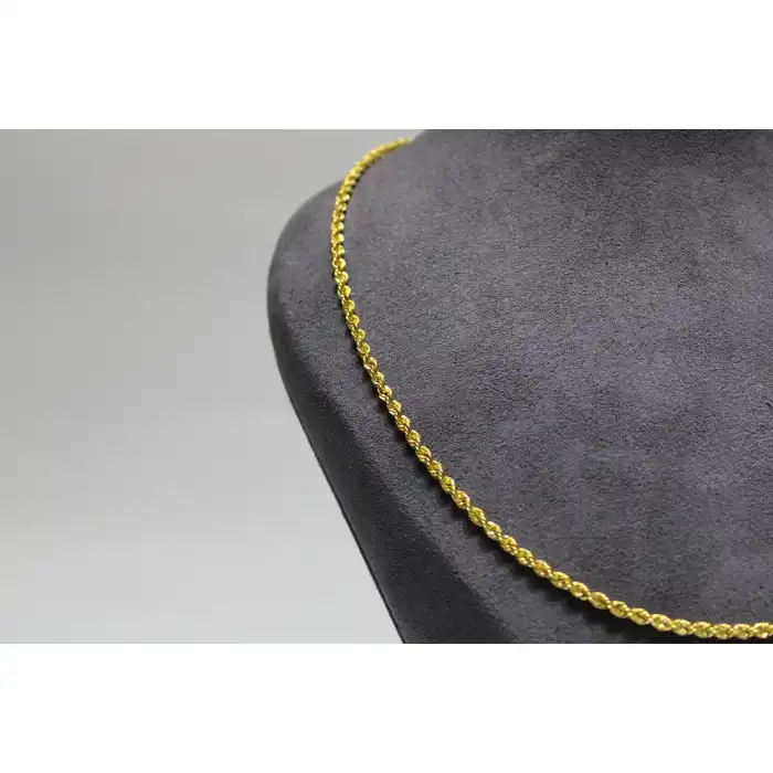 14 Ayar Altın Halat Modeli Zincir Kolye 3.94 GR 45 CM