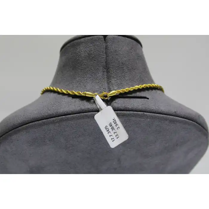 14 Ayar Altın Halat Modeli Zincir Kolye 3.94 GR 45 CM