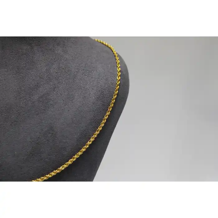 14 Ayar Altın Halat Modeli Zincir Kolye 4.04 GR 50 CM