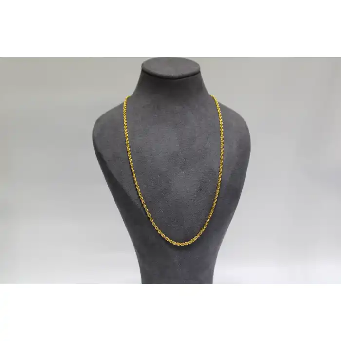 14 Ayar Altın Halat Modeli Zincir Kolye 4.04 GR 50 CM