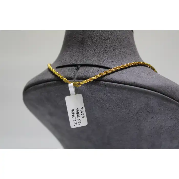 14 Ayar Altın Halat Modeli Zincir Kolye 4.04 GR 50 CM