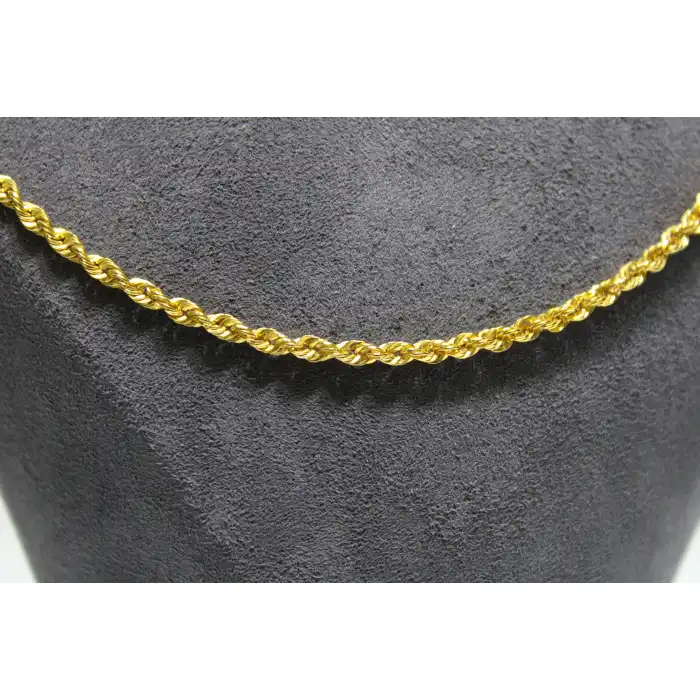 14 Ayar Altın Halat Modeli Zincir Kolye 4.13 GR 55 CM