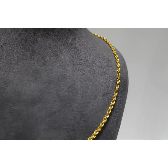 14 Ayar Altın Halat Modeli Zincir Kolye 4.13 GR 55 CM