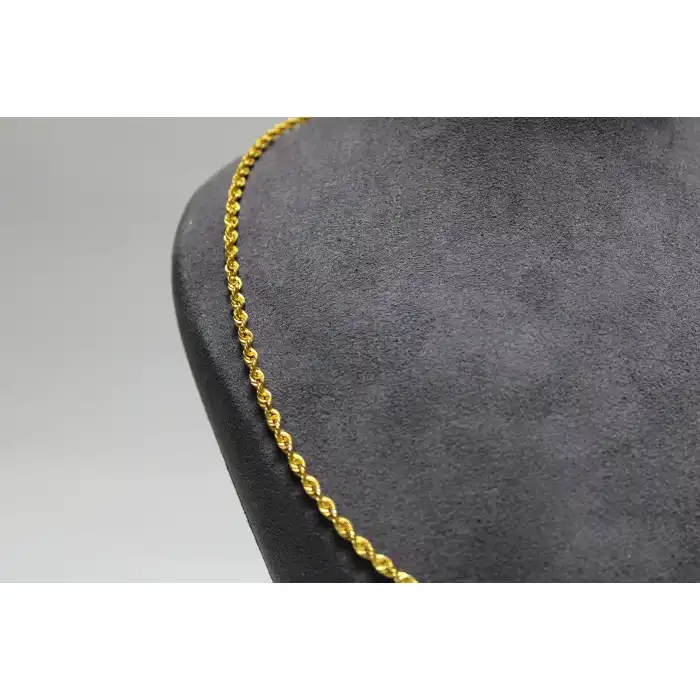 14 Ayar Altın Halat Modeli Zincir Kolye 4.13 GR 55 CM