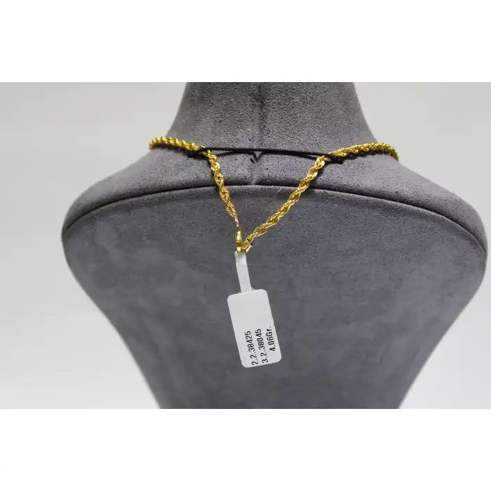 14 Ayar Altın Halat Modeli Zincir Kolye 4.13 GR 55 CM