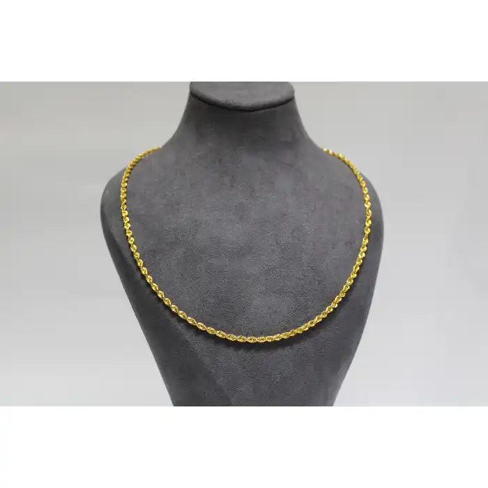 14 Ayar Altın Halat Modeli Zincir Kolye 4.13 GR 55 CM