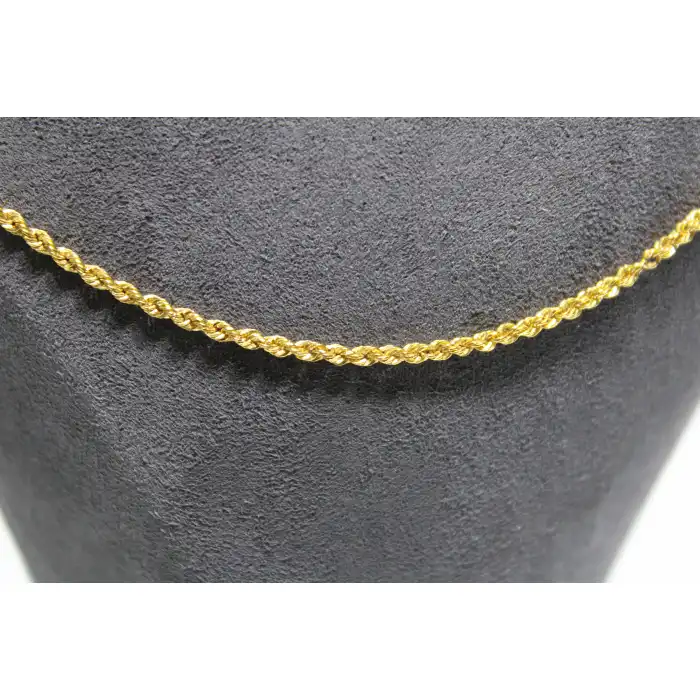 14 Ayar Altın Halat Modeli Zincir Kolye 4.27 GR