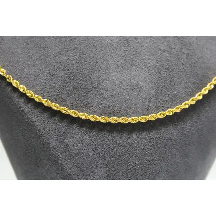 14 Ayar Altın Halat Modeli Zincir Kolye 4.44 GR 55 CM KLY2517