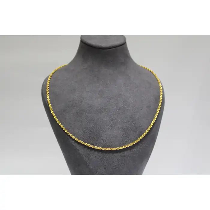 14 Ayar Altın Halat Modeli Zincir Kolye 4.44 GR 55 CM KLY2517