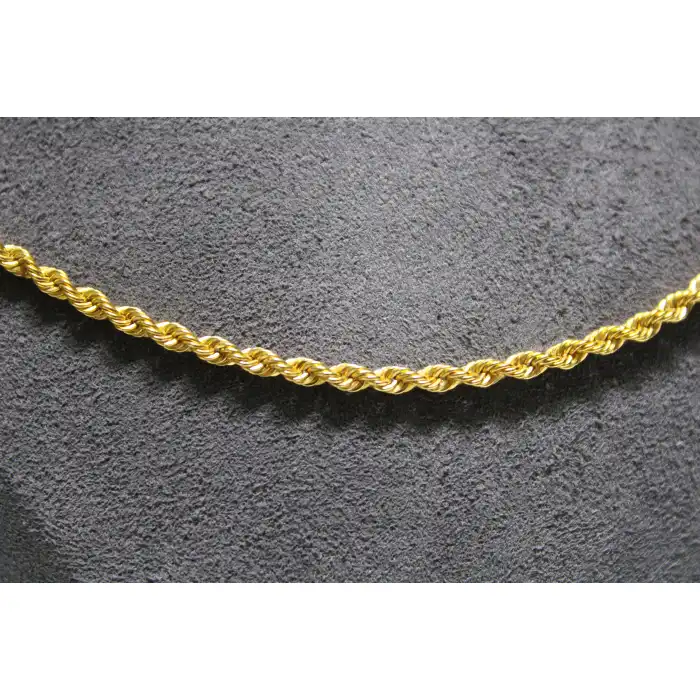 14 Ayar Altın Halat Modeli Zincir Kolye 4.80 GR 55 CM ZNC1966