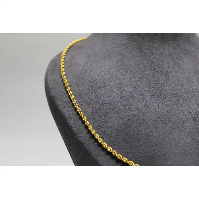 14 Ayar Altın Halat Modeli Zincir Kolye 4.80 GR 55 CM ZNC1966