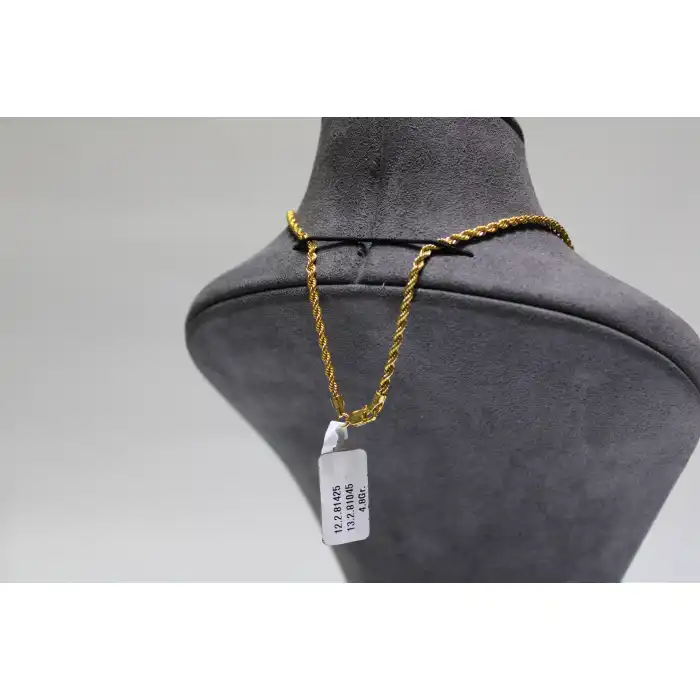 14 Ayar Altın Halat Modeli Zincir Kolye 4.80 GR 55 CM ZNC1966