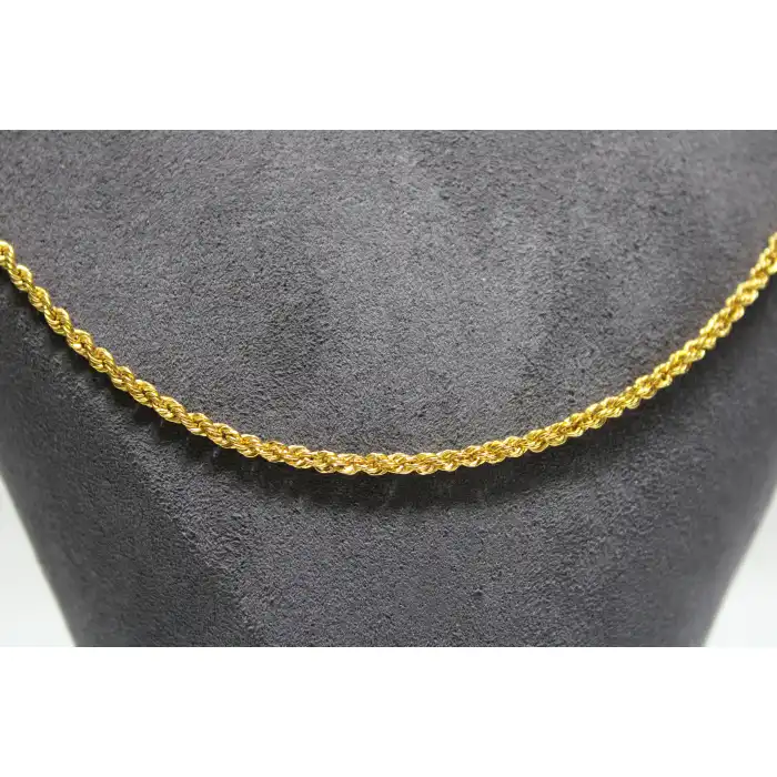 14 Ayar Altın Halat Modeli Zincir Kolye 4.80 GR 60CM ZNC1735