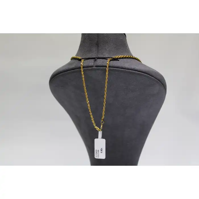 14 Ayar Altın Halat Modeli Zincir Kolye 4.80 GR 65CM ZNC0604