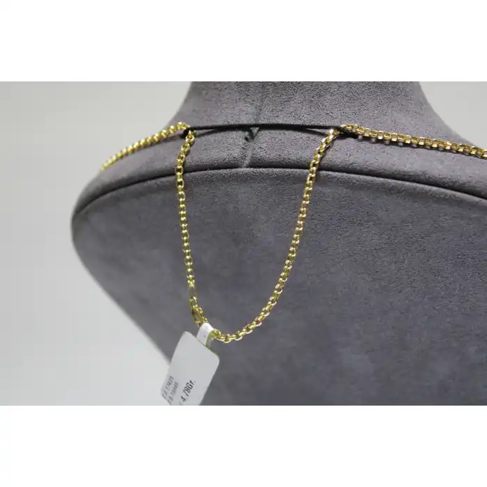 14 Ayar Altın Halkalı Kolye Zincir