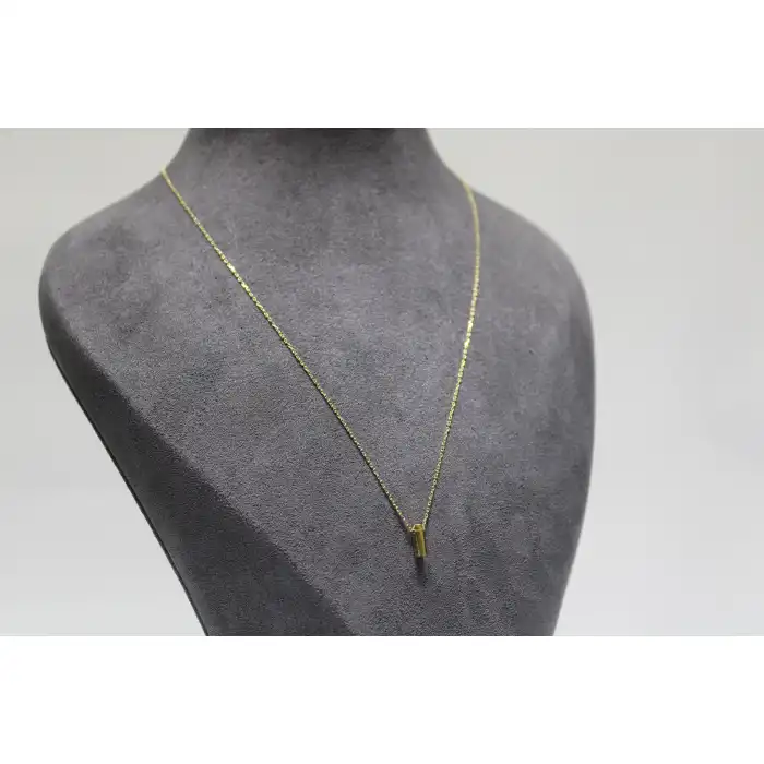 14 Ayar Altın I Harfi Kolye Zinciriyle Beraber