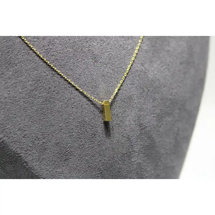 14 Ayar Altın I Harfi Kolye Zinciriyle Beraber