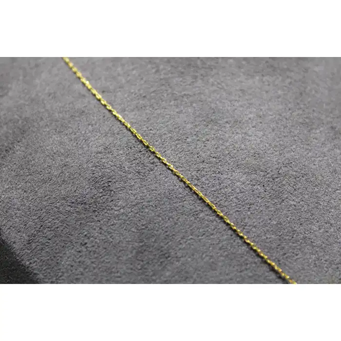 14 Ayar Altın K Harfi Kolye Zinciriyle Beraber