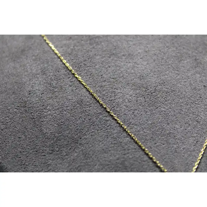 14 Ayar Altın L Harfi Kolye Zinciriyle Beraber