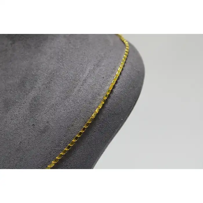 14 Ayar Altın Modern Pullu Zincir Modeli Kolye