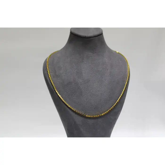 14 Ayar Altın Modern Pullu Zincir Modeli Kolye